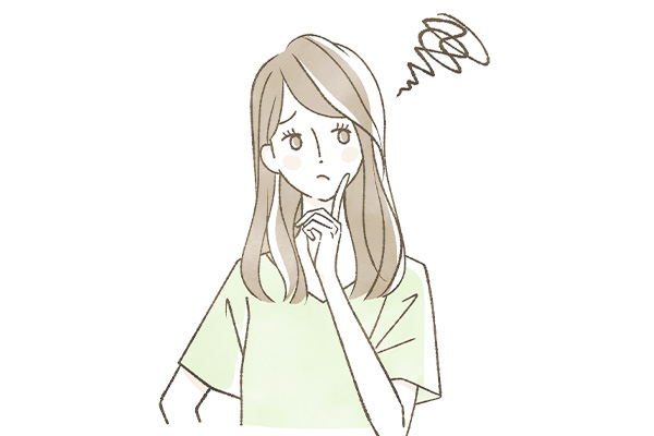 ダウンタイムなく改善したい女性のイラスト