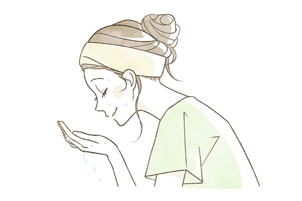 美肌の状態を保ちたい女性のイラスト